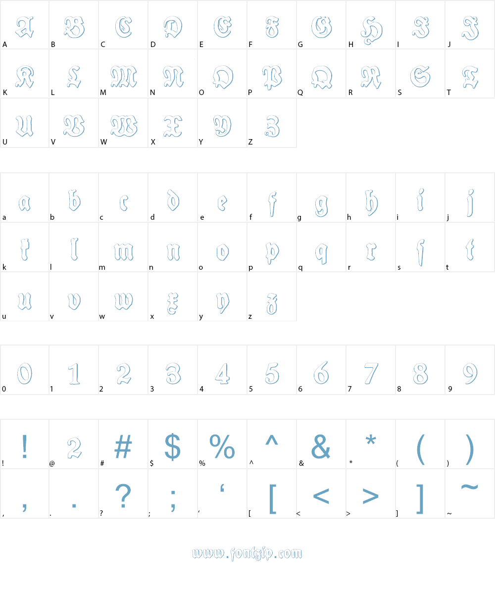 Schneidler Halb Fette Beveled Font Character